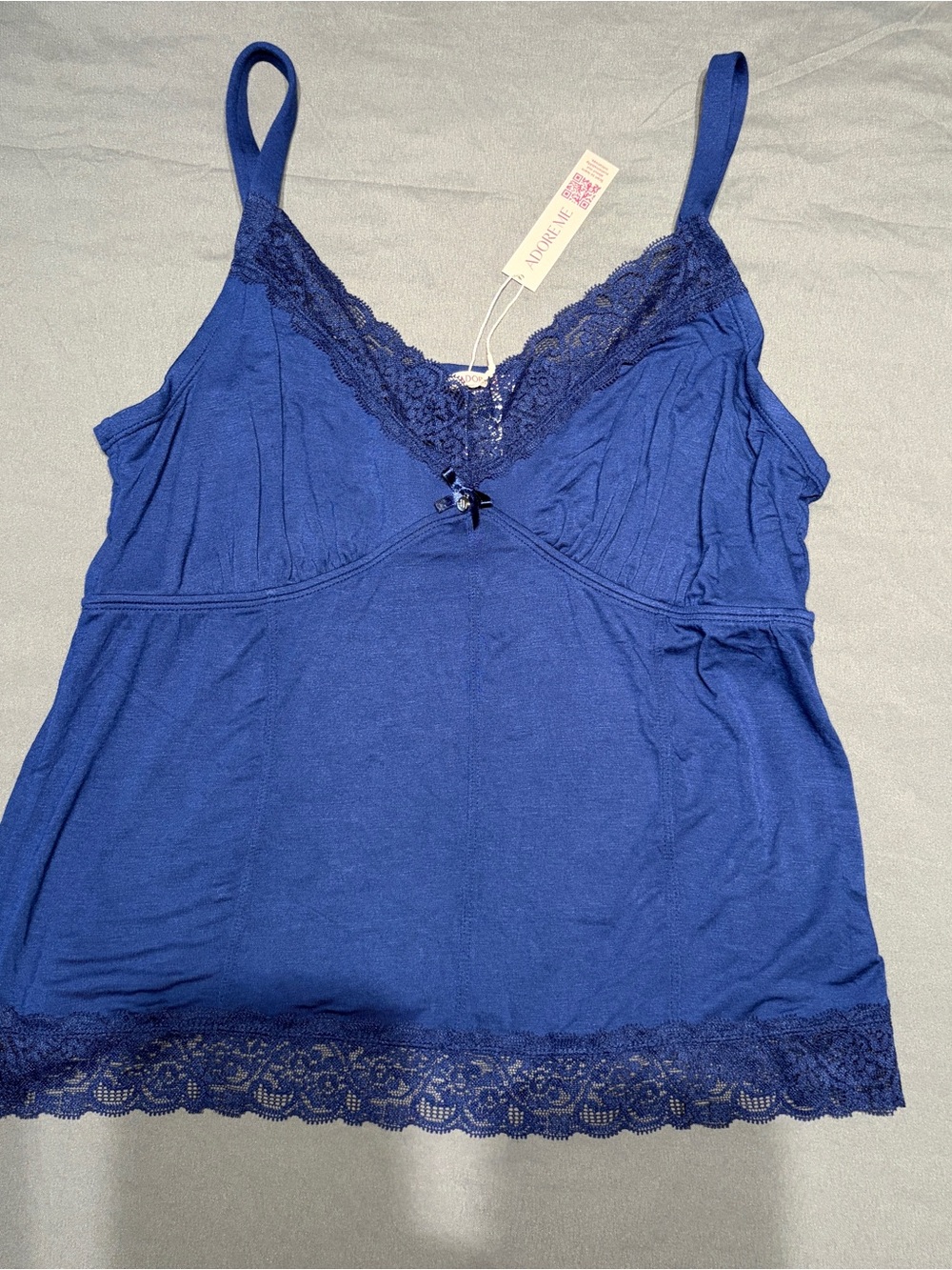 New AdoreMe Lace Trim Camisole Top Women’s Size 1X Blue